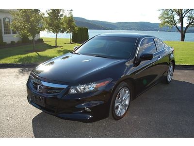 2012 honda accord coupe ex-l exl v6 leather sunroof heated seats 24k miles nice