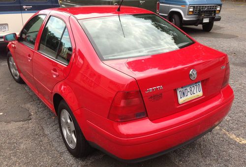 2000 VW Jetta Turbo Diesel  TDI Red on Black Leather, Auto, Loaded.  Volkswagen, image 2