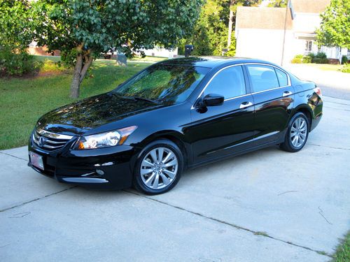 2012 honda accord ex-l sedan 4-door 3.5l, black, 7,956 miles