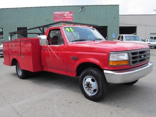 1995 ford f350 xl reg. cab drw 2wd utility truck