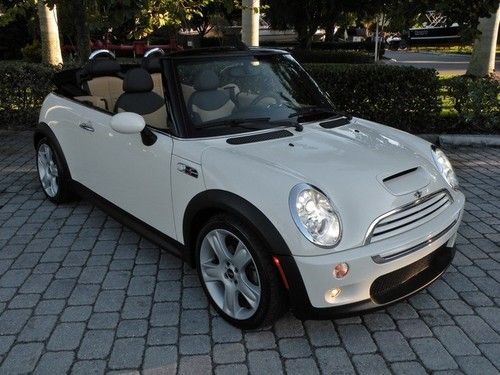 06 cooper s convertible automatic sport &amp; premium pkg cockpit chrono fl owned