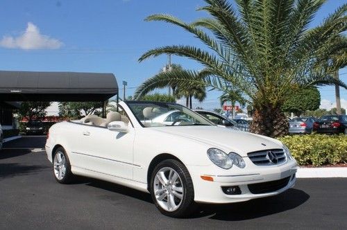 2007 mercedes clk350 convertible! navigation! blue top! wood trim! loaded!