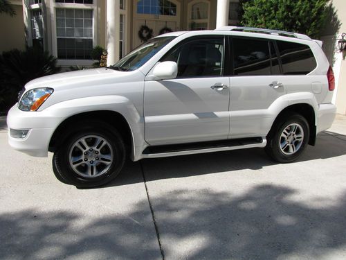 Lexus gx470 pearl white with beige interior/ navigation/mark levinson audio pkg