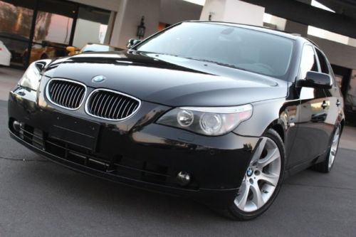 2007 bmw 550i sport. nav. heads up. comfort. loaded. blk/blk. clean carfax.