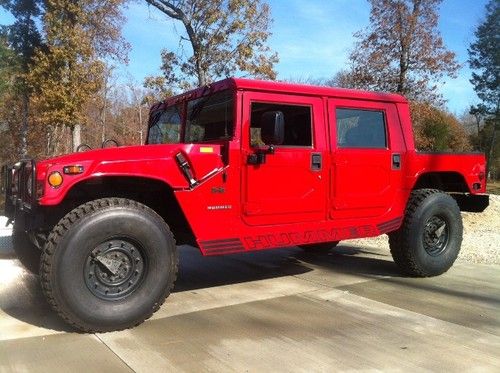 1995 hummer h1, gas engine 4 door red