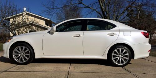 2007 lexus is250 base sedan 4-door 2.5l white tan leather low miles nice!