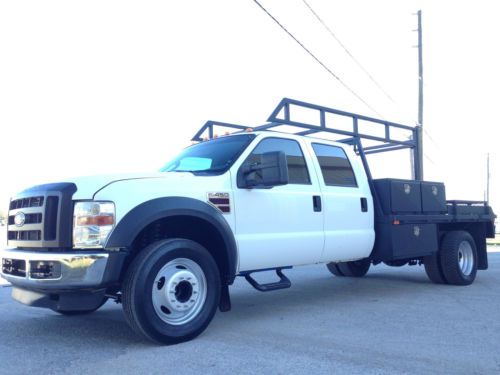 Low miles! 27k miles! 2009 ford f-450 sd flatbed utility crew cab! turbo diesel