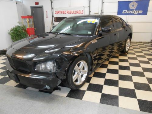 2008 dodge charger r/t hemi 79k no reserve salvage rebuildable  navigation