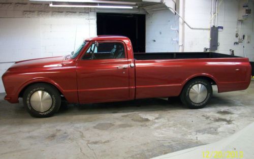 1968 chevy c-10 350 v8 muncie 4spd chopped top hot rod &amp; motorcycle shop truck !