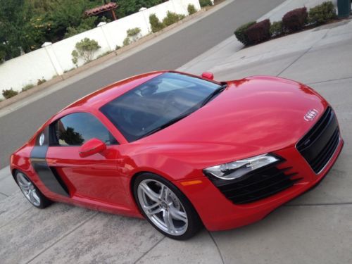 2009 audi r8 brilliant red/black alcantara interior cf blades mt6 private party