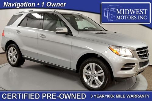 2013 mercedes benz ml350 4matic awd navigation premium pkg camera one owner