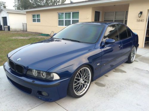 2003 bmw e39 m5 leman blue / black sport! must see!!