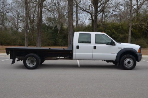 2007 ford f550 crew cab flat bed  power stroke diesel  f-450 f-350