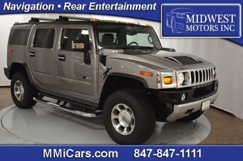 2008 hummer h2 awd 1sc luxury pkg chrome pkg navigation 3rd row seat rear dvd h1