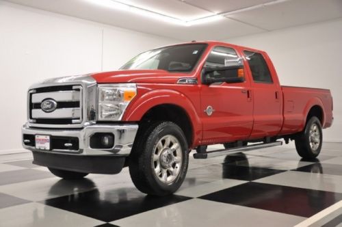 Lariat 4x4 navigation powerstroke diesel loaded crew red 2012 f250 2011 for sale