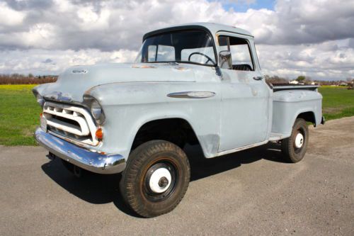 1957 chevrolet napco stepside pickup, big window, short bed, 1/2 ton,1955,1956