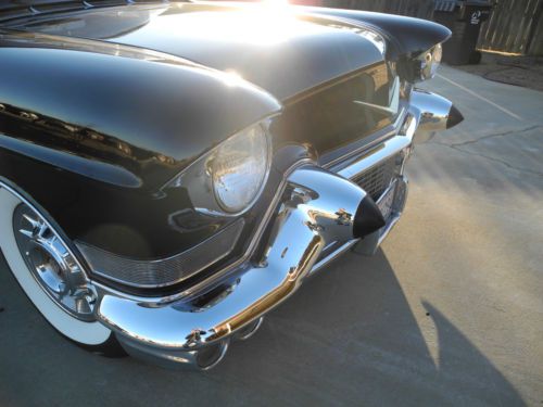 1957  cadillac coupe de ville, black on black,  365 cadillac motor,jetaway trans