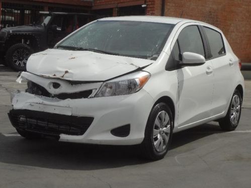 2014 toyota yaris damaged salvage runs fuel efficient only 2k miles nice unit!!