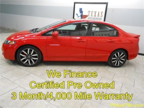11 civic si 6 speed manual moonroof cpo warranty finance carfax certified texas