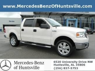 Ford f150 crew supercrew 4wd 4x4 leather lariat white tan low miles finance