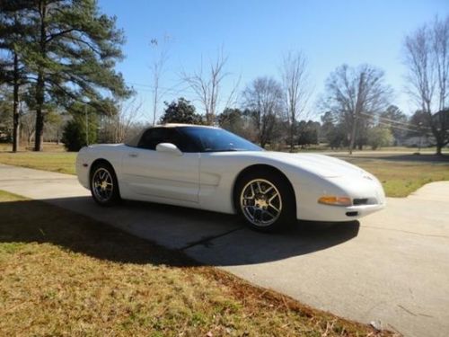 Convertible, automatic, white with light oak top and interior, c5, low mileage