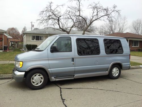 1999 ford e150 passenger van, light blue. 115,500 actual miles 6cyl.