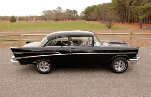 Original Onyx Black 355 4-Speed Hot Rod Old School 1957 Chevy 210 Cool Ride, US $26,900.00, image 15