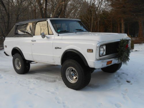 1972 chevrolet blazer 2-door 5.7l 350 4wd manual trans convertible soft top