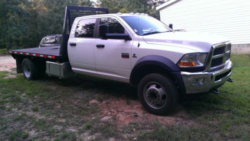 2011 dodge ram 5500 4x4 crew cab slt flatbed w/gooseball