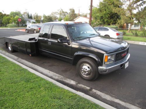 1995 gmc c/k3500 extended cab hauler ramp truck 6.5 turbo diesel 77k mil