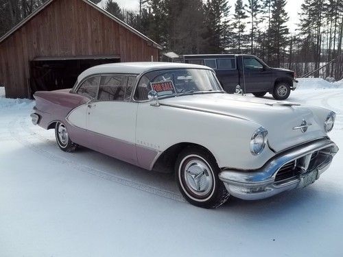 1956 oldsmobile ninety-eight holiday two door hardtop two tone very rare car