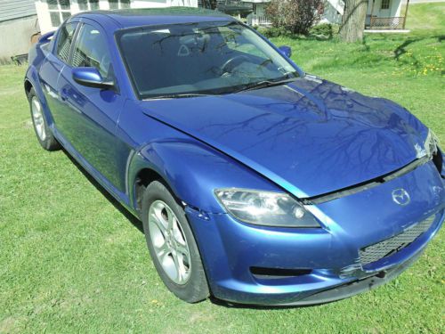 No reserve 2004 mazda rx8 4dr coupe wrecked rebuildable not salvage low miles