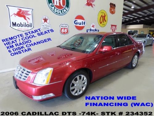 06 dts,remote start,htd/cool lth,bose,park sensors,chrome whls,74k,we finance!!