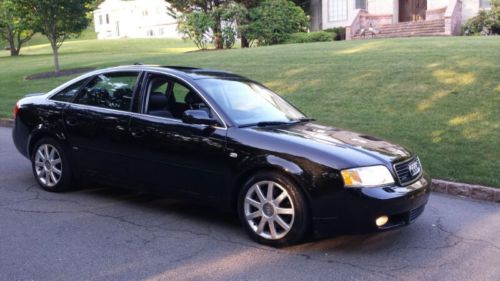 2004 audi a6 s-line 2.7l bi turbo black / black quattro awd sunroof heated seats