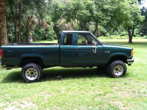 1989 ford ranger xlt crew cab v6 4x4 new motor!  no reserve