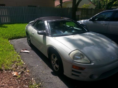 2003 white mitsubishi eclipse convertible 4cyl