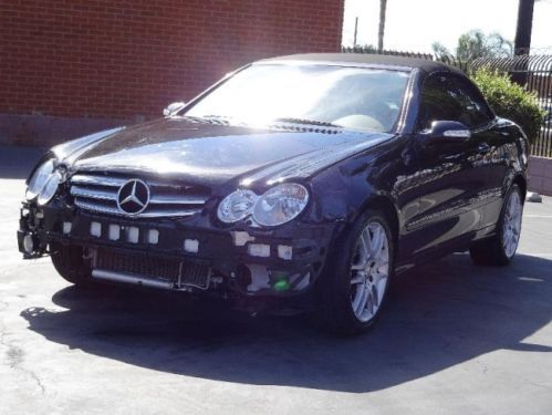 2008 mercedes-benz clk350 convertible damaged repairable fixer rebuilder runs!