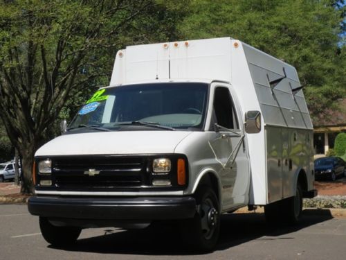 1999 chevy express reading box truck! no reserve! dually! tons of extras! clean!