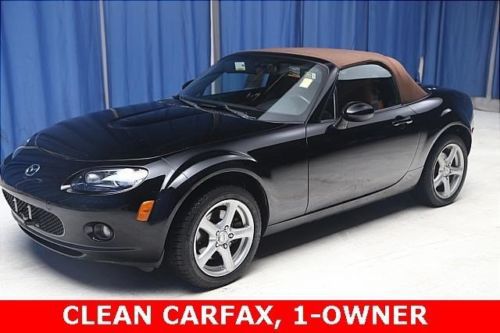 Black mx-5 manual convertible 2.0l sports car cd saddle leather