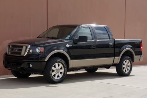 06 ford f150 king ranch 4x4 crew cab 2 owner carfax cert sliding window adj pdls