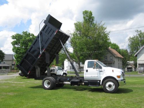 2011 ford f-650 xlt reg cab w/ 16 ft dump box cummins turbo diesel only 36k