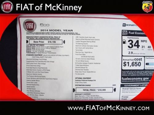 2014 Fiat 500 Pop, US $16,608.00, image 5