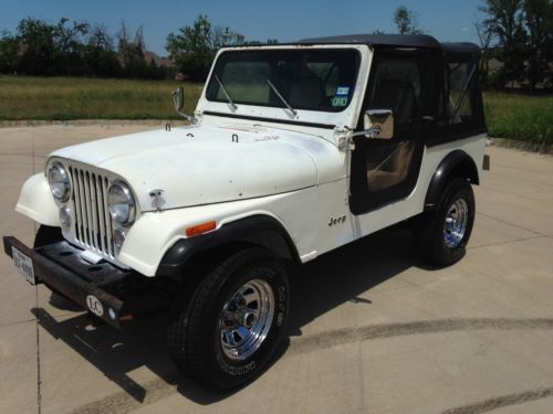 1985 jeep cj7 original - 4.2, t-176, whitco top, laredo wheels