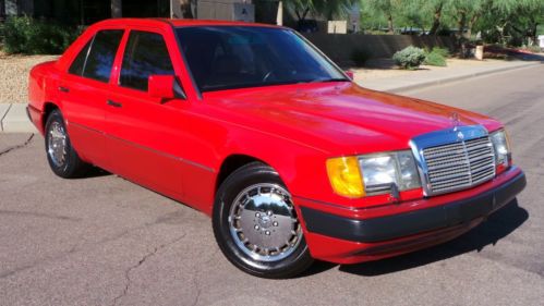1991 mercedes 300e sedan, 3.0l inline 6, signal red, 1 family owned arizona car