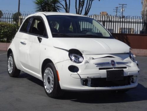 2014 fiat 500 pop damaged repairable rebuilder salvage starts! export welcome!