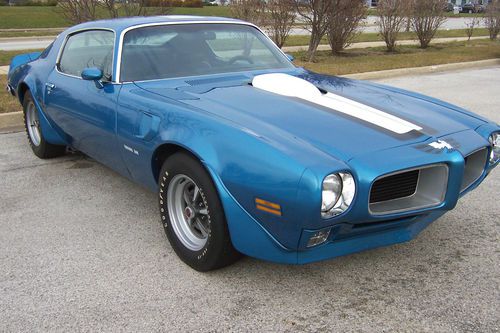 1970 pontiac trans am very rare lucerne blue ram air iii 4-spd. factory air docs