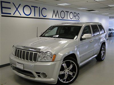 2007 jeep cherokee srt-8 4wd! silver nav heated-sts dvd/ent-pkg 6-cd chrome whls