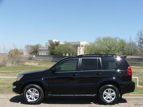 07 gx470 4x4 black/tan lthr roof nav headrest tv's 3rd row 91k immaculate