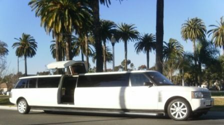 2008 super charged custom 200-inch newly converted white range rover limo