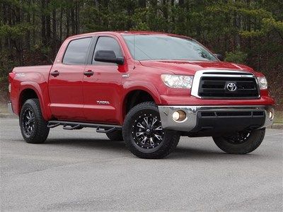 Red sr5 trd limited 5.7l 381 hp 4x4 crew 4 door black fuel wheels subwoofer